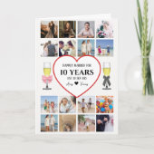 Carte Photo Anniversaire des Lunettes de Champagne (Devant)