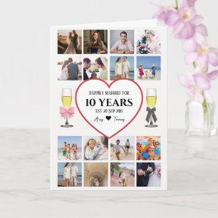 Carte Photo Anniversaire des Lunettes de Champagne