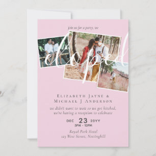 Carte PHOTO Annonce de notre mariage intime Réception de