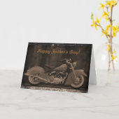 Carte photo Antiqued de moto (Fleur jaune)