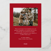 Carte Photo Arc de Noël Moderne Rouge 2 (Verso)