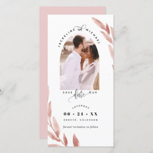 Carte Photo Arch, Mariage Blush Enregistrer La Date Sign