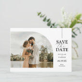 Carte photo Arché unique Enregistrer la date (Debout devant)