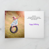 Carte Photo Art Whimsical Anniversaire fille Boho Gold P (Intérieur)