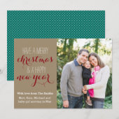 carte photo astucieux de vacances de Noël 5 x 7 (Devant / Derrière)