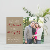 carte photo astucieux de vacances de Noël 5 x 7 (Debout devant)