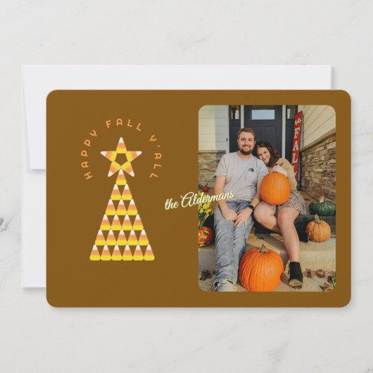 Carte photo automne à Noël - Candy Corn Tree (Devant)