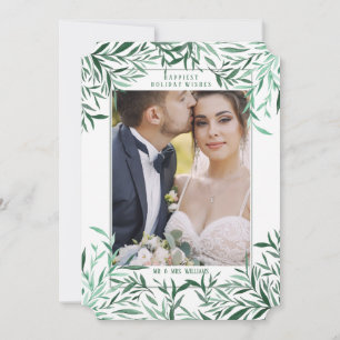 Carte photo avec encadrement de verdure