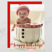 Carte photo avec message Joyeux jours fériés (Devant / Derrière)