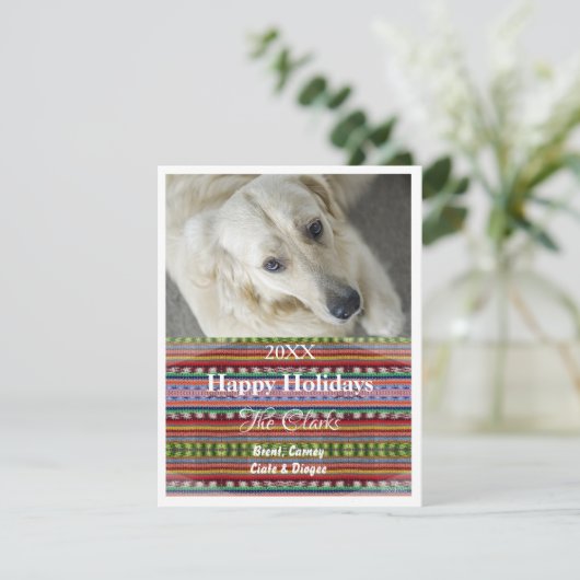 Carte photo avec motif tricoté - HAMbyWG (Debout devant)