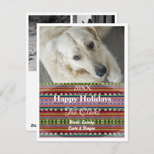 Carte photo avec motif tricoté - HAMbyWG (Devant / Derrière)