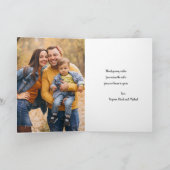 Carte photo avec sentiments de Thanksgiving (facul (Intérieur)