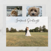 Carte photo avec texte de vœux de saison (Devant / Derrière)