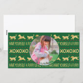 Carte photo "Ayez-Vous Furry Little Christmas" (Devant / Derrière)