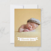 Carte photo baby shower Merci  (Devant)