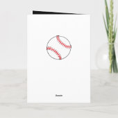Carte photo Baseball Ball Black Merci Coach (Dos)