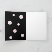 Carte photo Baseball Ball Black Merci Coach (Intérieur)