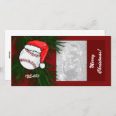 Carte photo - Baseball de Noël (Devant / Derrière)