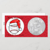 Carte photo - Baseball de Noël (Devant / Derrière)