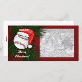 Carte photo - Baseball de Noël (Devant / Derrière)