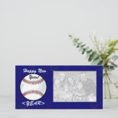 Carte photo - Baseball de Nouvel An (Debout devant)