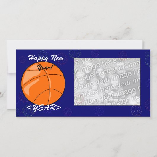 Carte photo - Basket-ball de Nouvel An (Devant)