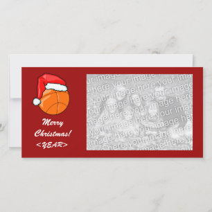 Carte Photo - Basketball de Noël