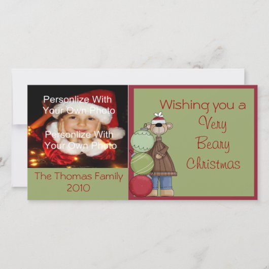 Carte photo Beary Christmas (Devant)