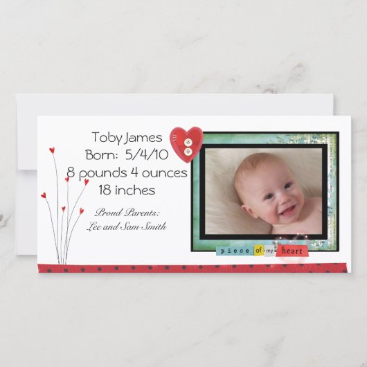 Carte photo bébé (Devant)