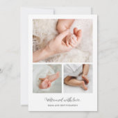 Carte Photo bébé Annonces de naissance moderne (Dos)