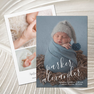 Carte Photo bébé Annonces de naissance moderne