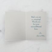 Carte Photo Best Dad Ever Family (Intérieur)