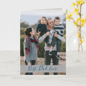 Carte Photo Best Dad Ever Family (Fleur jaune)