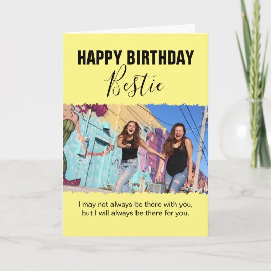 Carte Photo Bestie Anniversaire (Devant)