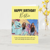 Carte Photo Bestie Anniversaire (Fleur jaune)