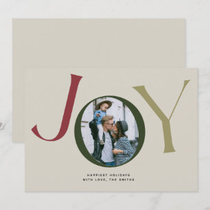 Carte photo Big Joy avec motif carreau de Buffalo 