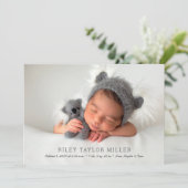 Carte Photo Birth Announligne (Debout devant)