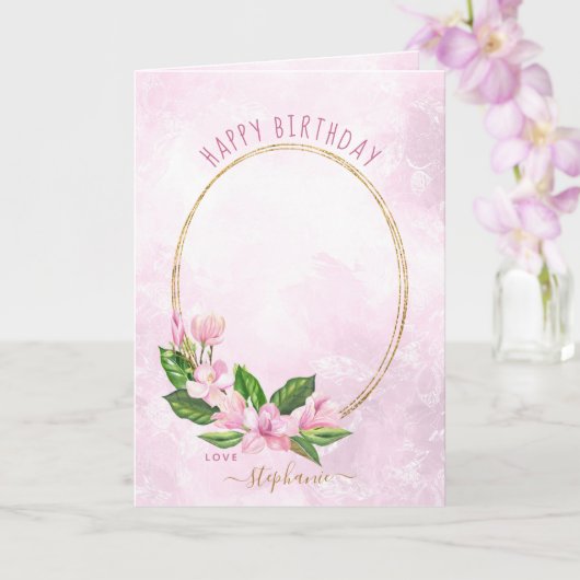 Carte Photo Birthday (Orchidée)