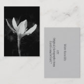 Carte photo blanc d'ATC de lis de pluie (Devant / Derrière)