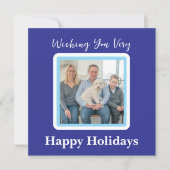 CARTE PHOTO BLEUE AVEC ARBRES D'HIVER ENNEIGÉS PEI (Devant)