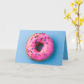 Carte Photo bleue et pink : Birthday Card (Fleur jaune)