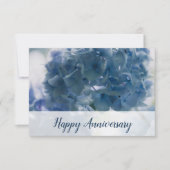 Carte photo Blue Hydrangea pour un joyeux annivers (Devant)