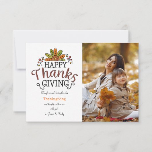 Carte photo bon thanksgiving (Devant)