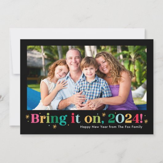 Carte Photo Bonne Année (Devant)