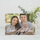 Carte Photo Bonne Année Joyeuse Spirale (Debout devant)