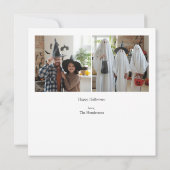 Carte photo Boo Halloween (Dos)