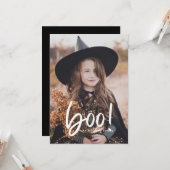 Carte photo Boo Halloween (Devant/Arrière en situation)