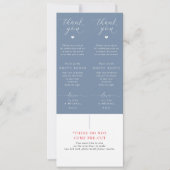 Carte Photo Booth Inserts Dusty Blue Wedding Favors (Devant)