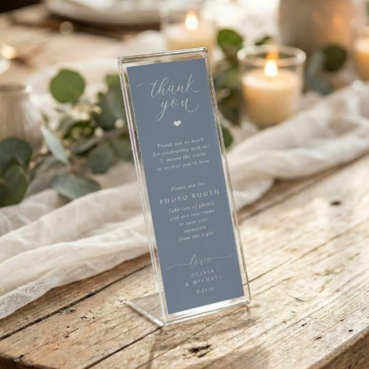 Carte Photo Booth Inserts Dusty Blue Wedding Favors