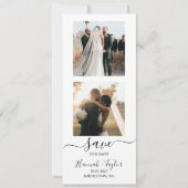 Carte Photo Booth Strip Wedding Enregistrer la date (Devant)